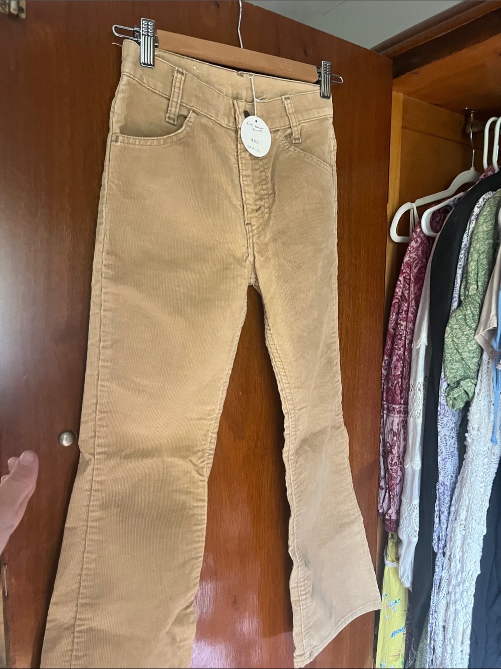 Vintage Levi’s Kids Corduroy Flare Jeans in Tan